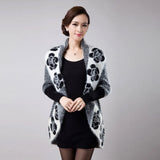 Sweaters Cardigans Cashmere Shawl for Women 2019 Autumn Winter Floral Tricotado Vintage Ladies Coats Knitwear