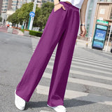 Cotton Linen Oversize Streetwear Women Wide Leg Pants Summer Elastic High Waist Y2k Trousers Loose Harajuku Casual