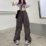 Zingj Overalls Casual Pants Female Summer Versatile Straight Down Leg Pants Loose Wide Leg Pants