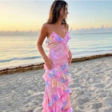 Women's Explosive Waveside Sling Dress - Long-Term Stocking Assured