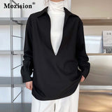 2021 Spring New V Neck Shirt Women's Solid Full Sleeve Loose Tops Ladies Casual Pullover Shirts Fashion