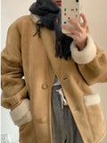 Winter Warm New In Coats Women's Stylish Jackets Fur Integrated Motorcycle Jackets Thickened Lamb Wool Quilted Short