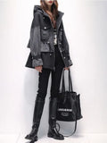 Spring Autumn Middle and Long Windbreaker Women's Waist Is Slim Splicing Denim Jacket Women Denim Jacket Women Coats