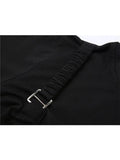 Black Bow Lace Up Gothic Crop Top Women 2023 Summer Streetwear Harajuku Causal Tees Short Sleeve Goth T-Shirt