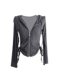 Style T-shirts Women 2023 Autumn Hooded Ins Prevalent Tops Slim Long Sleeve Coat Daily Minimalist Hot Selling Chic