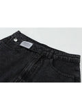 Waist Denim Shorts Women Fashion 2023 New Casual Harajuku Wide Legs Ripped Jeans Short Washed Female Summer Cotton