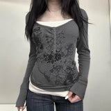 Prints Two Basic Long-Sleeved Hottie Bottom T-Shirt Top 2025 New