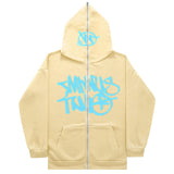 Zipper Hoodies Minus Two Pattern Printing Solid Color Oversized Clothing 2023 New Punk Harajuku Leisure Best Selling