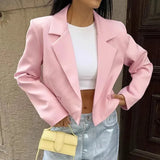 Pink Cropped Blazer- Outfit
