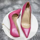 pointed toe 12cm 10cm 8cm high thin heel shoe wedding party office elegant slip on plus size sexy women pumps QP129