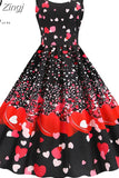 Music Note Print Women Party Dress Summer Spaghetti Strap Black Slim Vintage A-line Robe Valentine's