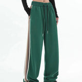 Women Loose 4XL Wide Leg Pants Spring High Waist Straight Elastic Trousers Casual Korean Lady Harajuku Streetwear