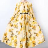 New Women's Dress Dress Oversized Dress Print 100 Folds T-Shirt With T-Shirt Holiday Casual