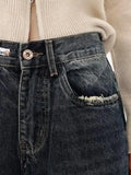 Distressed Pocket Wide Leg