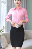 Shirt Women Polyester Cotton Shirts for Women Long Sleeve Blouse Women Dress Shirts Fashion Female Clothing OL Womens