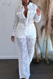Piece Set Matching Pant Sets Summer Autumn Women's Set Lace Flower Long Sleeve Top Pants Suit Two Piece Tracksuit