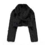 Women's Thick Lamb Fur Black Coat Women's Winter 2025 New