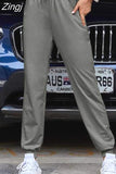 Women Casual Sport Pants Spring Autumn Solid Loose Lace-up Long Trousers Sweatpants Female Running Pantalones
