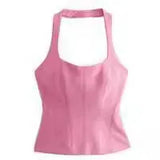 Summer New Slimming Women's Short-Skinned Waistcoat Women's Back-To-Back