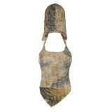 Waste Soil Tattered Back Irregularly Dyed Design Hoodless Sleeve Vest Niche Personality Wear