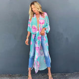 Zebra Pattern White Chiffon Tunic Plus Size Sexy Beach Wear Kimono Summer Clothing For Women Tops and Blouses Shirts