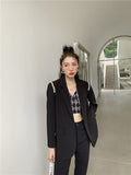 Rhinestone Black Casual Diamond Blazer Fall 2021 Womens Fashion White Khaki Grey Jacket Ladies Coats Suit