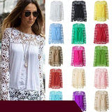 2020 Sping Winter Solid Sexy Lace Patchwork Women's T Shirt Fashion Casual O Neck Long Sleeve Ladies LooseT Shirts