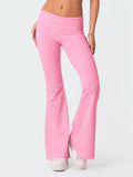 New Casual Wind Low-Rise Horn Pants Fashion Thin Solid Pants Set