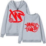 Zipper Hoodie Minus Two Pattern Printing Solid Color Oversized Clothing 2023 New Punk Harajuku Leisure Best Selling
