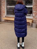 Degree Thick Warm Long Women Winter Coat Hooded Windproof Down Jackets White Duck Down Jacket Filling Fluffy Puffer