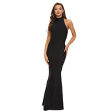 New Summer Women Halter Bandage Dress Sexy Sleeveless Backless Club Celebrity Evening Female Party Maxi Dress