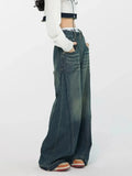 High Waist Jeans For Womens Vintage Straight Baggy Denim Pants Streetwear American Style Fashion Wide Leg Denim