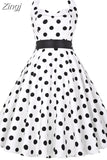 Dress Women 2023 Summer Sexy Polka Dot Print Halter Party Dresses Vestidos Robe Pin Up Rockabilly Y2K