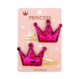 Sequins Cartoon Love Heart Crown Hair Clips for Girls Handmade Boutique Hairpins Baby Clips Kids Hair Accessories