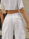 Drawstring Y2K Baggy Cargo Pants- Outfit