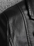 Spring Elegant Black Light Soft Faux Leather Blazer Long Sleeve Slim Fit Luxury Women Blazers and Jackets Fashion