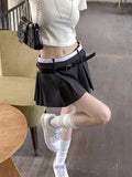 Skirt For Women Summer High-waisted Skinny Pleated Skirt Sexy Mini