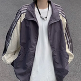 Contrast Stripe Zip Up JacketOutfit