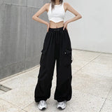 Zingj Overalls Casual Pants Female Summer Versatile Straight Down Leg Pants Loose Wide Leg Pants