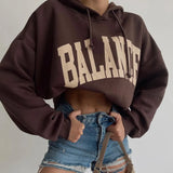 Contrast Vintage Logo Graphic Pullover HoodieOutfit