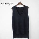 Spring Summer O Neck Women Sweater Vest Sleeveless Knit Female Cotton Soft Elastic Solid Colore