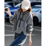 And Winter New Hong Kong Style Chic Top Female Design Color Collar Knitted Shirt Age Reduction Lantern Sleeve Long-Sleeved