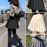 Zingj Pants Zip Button) Pleated Skirt JK Uniform Skirt Versatile Skirt Spring And Summer Short Skirt