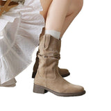 New Pile Boots Children 2025 Autumn New Retro Maillard West Cowboy Short