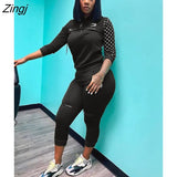 Summer Print 2 Two Piece Sets Tracksuit Womens Matching Sets 2022 Long Sleeve Hoodies And Sweatpants Female Pants