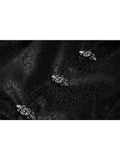 Women Shirts Black Turn-down Collar Long Sleeve Loose Vintage Blouses Female Elegant Office Ladies Chic Jacquard Tunic Shirt