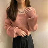 Women Knitting Elegant Solid All Match Ladies Casual Korean Style Daily Loose Design Spring Fashion Popular