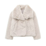 Women's Thick Lamb Fur Black Coat Women's Winter 2025 New