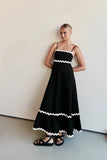 Zingj Summer New Solid Color Lace Stitching With Elegant Strapless Oversized Hem