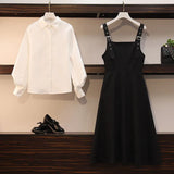 Sets Women Plus Size 4XL Chic Fashion Elegant Office Lady Outfits 2 Piece Korean Fall Basic Simple Female Shirts